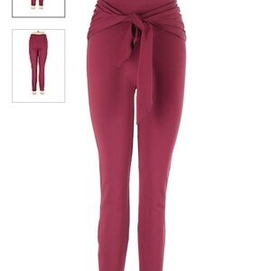 Large ZUDA LEGGINGS NEW BURGANDY ACTIVEWEAR women’s #6